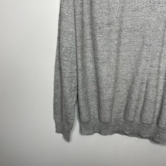 J.CREW Sweater Men Large Raglan Budded Pullover Heather Gray Cotton F9518 - Picture 3 of 10